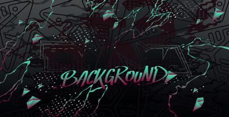 Dark Abstract Circuit Board Background