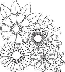 Abstract geometric shapes with bold color accents