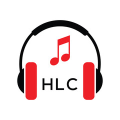 HLC Headphone  Company logo. HLC Music logo design for entrepreneur and business. HLC best Branding icon.
