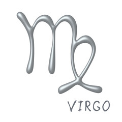 3d virgo zodiac sign Astrology clipart Element for design