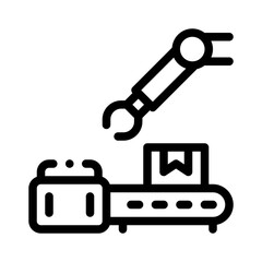 assembly line line icon