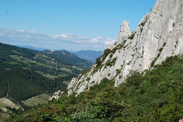 Landscape of mid-mountain in france