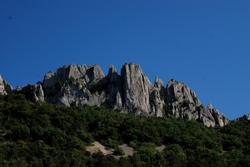 Landscape of mid-mountain in france