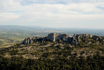 Landscape of mid-mountain in france