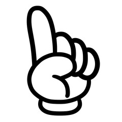 指さし　アイコン　記号　サイン タッチ　ワンポイント　手　イラスト	