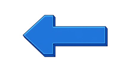 Blue Arrow Pointing Left Direction Indicator.