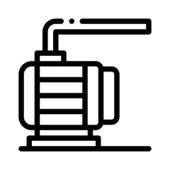 water pump line icon