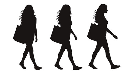 Obraz premium silhouettes of girls