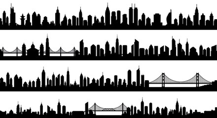Fototapeta premium vector illustration of a city