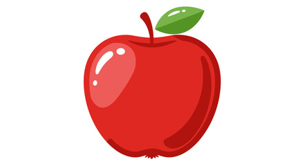 red apple isolated on white