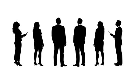 silhouettes of people