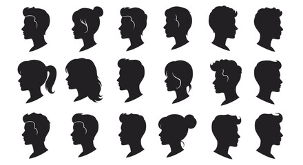 vector silhouettes of women