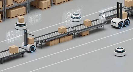 Advanced robotic systems streamline logistics in a modern automated warehouse, enhancing efficiency and distribution