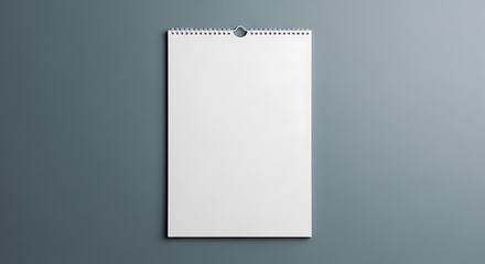Blank Calendar Page Mockup.
