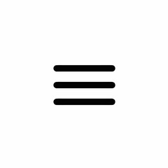 Simple black horizontal lines arranged to represent a menu or options symbol.