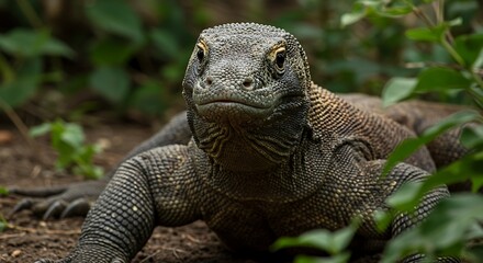 Obraz premium Komodo Dragon in the Wild.