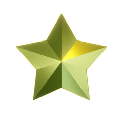 Obraz premium 3D Modeling Star Icon Metal