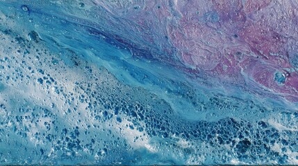 Abstract Fluid Painting In Blue And Purple Tones