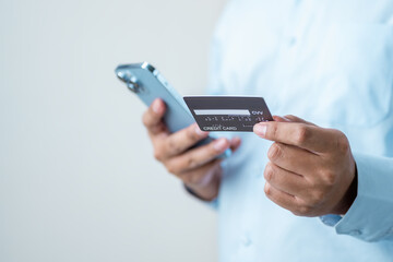 Credit card online shopping payment. Credit card electronics purchase consumer. E-commerce business. financial debt plan. Credit cashless paying. E commerce payment methods.