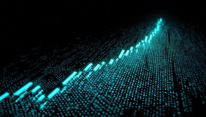 Abstract digital graphic of a data stream