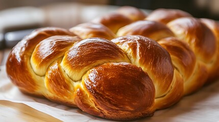 Challah a special bread in jewish cuisine usually braided