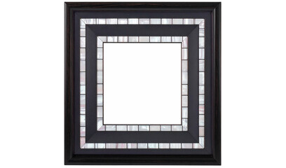 四角い光沢のある貝殻風のフレーム