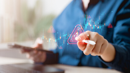 Investment, Risk volatility. Decision uncertainty caution. Finance. Risk.