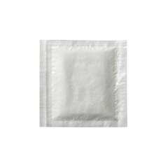 Blank White Sachet Packet Mockup - Isolated on Black Background