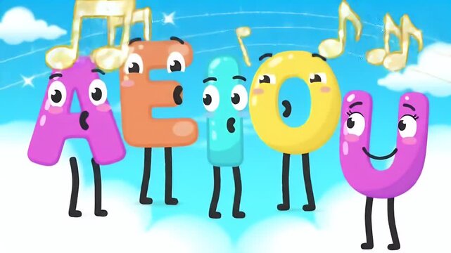 Singing Alphabet Letters Cartoon.
