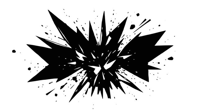 Vector art of abstract black explosion graphic