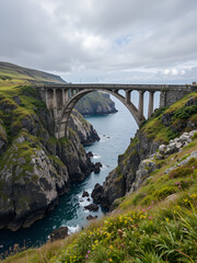 Mizen Head, Ireland - September 21 2024 "An arched bridge above dramatic costal scenery in Ireland"
