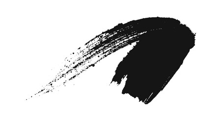 Vector art of abstract black ink brush stroke