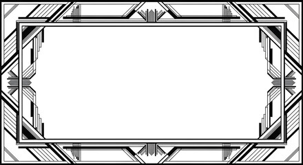 Elegant Art Deco geometric frame design for sophisticated invitations and announcements