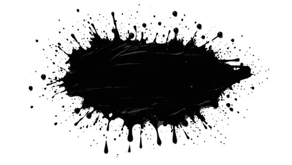Vector art of black ink splash with dynamic texture
