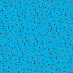 Simple polka dot pattern Small abstract geometric shapes and polka dots on a blue background Modern minimalist style