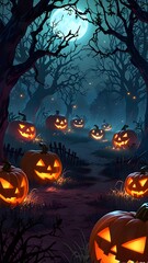 halloween background with pumpkin