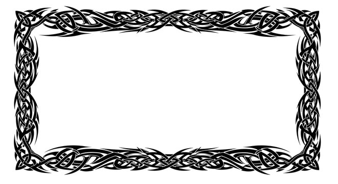 Elegant Celtic knot border design for certificates, invitations, and decorative framing