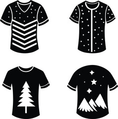 T-Shirt silhouette vector arts and illustration