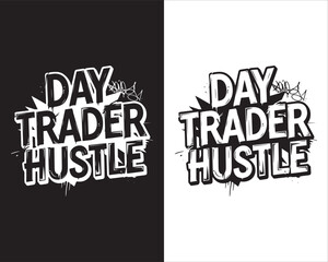  trader typography t- shirt template design