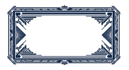 Elegant Art Deco border design adds sophisticated vintage flair to invitations and certificates