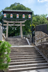 Obraz premium 日本の岡山県倉敷市のとても美しい日曜日の風景