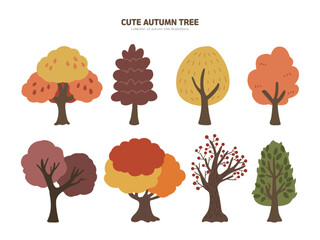 귀여운 가을 나무 일러스트 모음