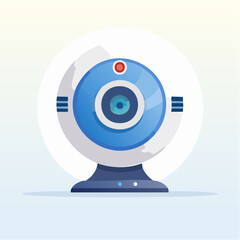 Round Webcam Icon Flat Design