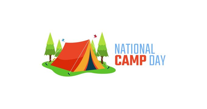 national camp day motion video, ideal for national camp day celebration