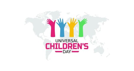 universal children's day motion video, ideal for universal children's day celebration