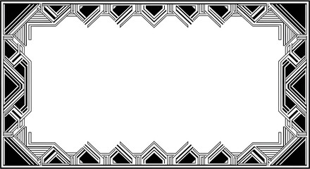 Elegant Art Deco geometric border design for sophisticated invitations and professional documents