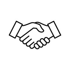 Naklejka premium Simple handshake icon vector