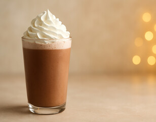 Delicious Frothy Mocha or Hot Chocolate with Whipped Cream Topping