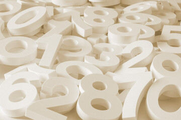 Background of volumetric figures. Illustration. Soft pastel image.