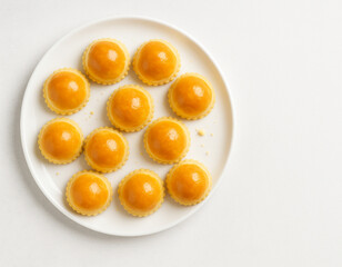Nastar, Traditional Indonesian Pineapple Tart Cookies on a Plate